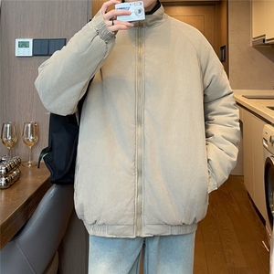 冬季加绒立领棉衣外套男加厚休闲日系复古宽松青少年棉服 MQ702图片