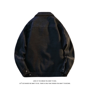 牛仔外套宽松大码简约休闲百搭潮流水洗牛仔衣夹克J7009-特价68图片