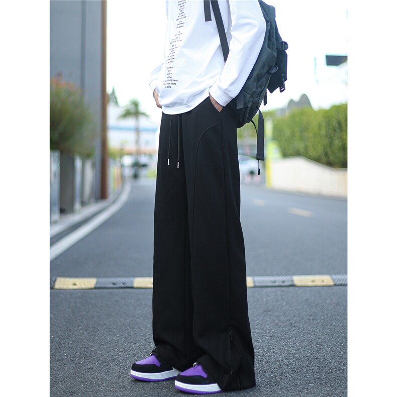 A429-K156-特批45秋冬季美式弯刀卫裤拉链休闲裤现货好卖,男装休闲裤,电商A429