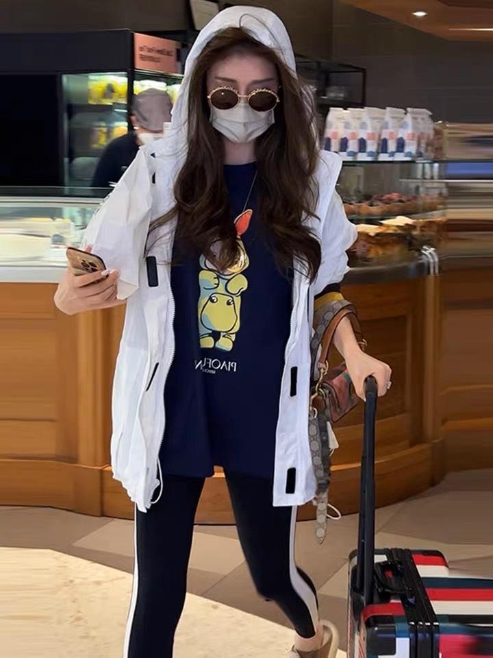 2023春季新款韩版时尚百搭连帽外套潮,女装其它,L·H·X