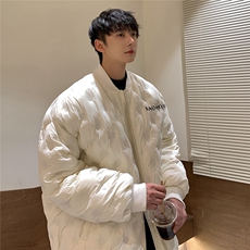1定制面料宽松保暖棒球领大码M-5XL羽绒服男外套8709P168控229，男装羽绒服，星座226-2