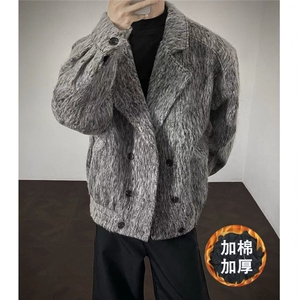 现货翻领简约CIEAN FIT复古潮流宽松加棉加厚外套N60-P125控178图片