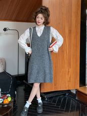 【已出大货】【数据好】时尚洋气背心裙两件套8802-P140-K198，女装连衣裙，C位