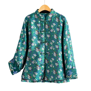 水衣源2607B款提花刺绣短款轻薄新中式羽绒服女图片
