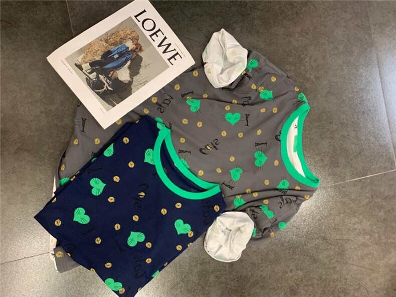 夏季新款圆领撞色T，其它，月光水岸