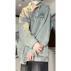 连帽牛仔衣男夹克外套宽松上衣KD633-P75，男装工装外套，电商D312-1
