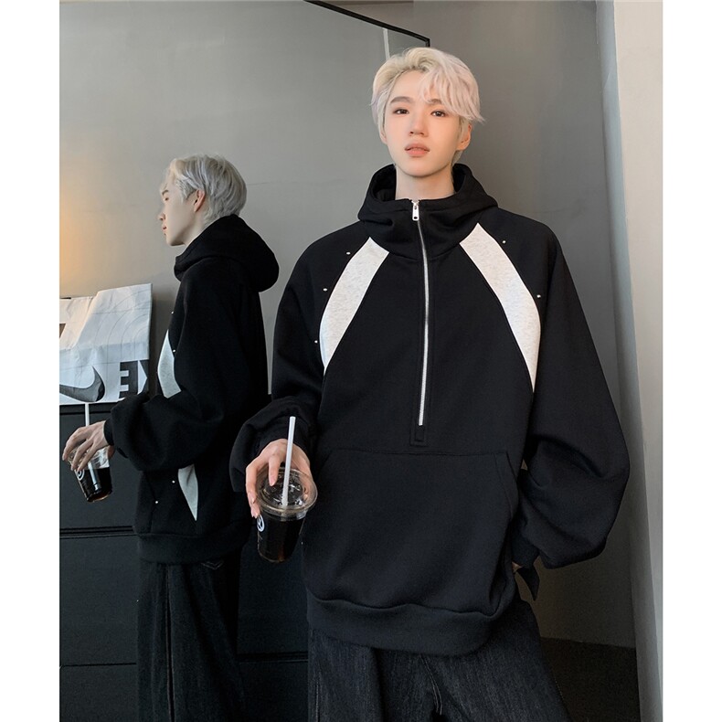 半拉链卫衣春秋季2025新款情侣休闲潮流运动服JK709-P68,男装卫衣,电商C307
