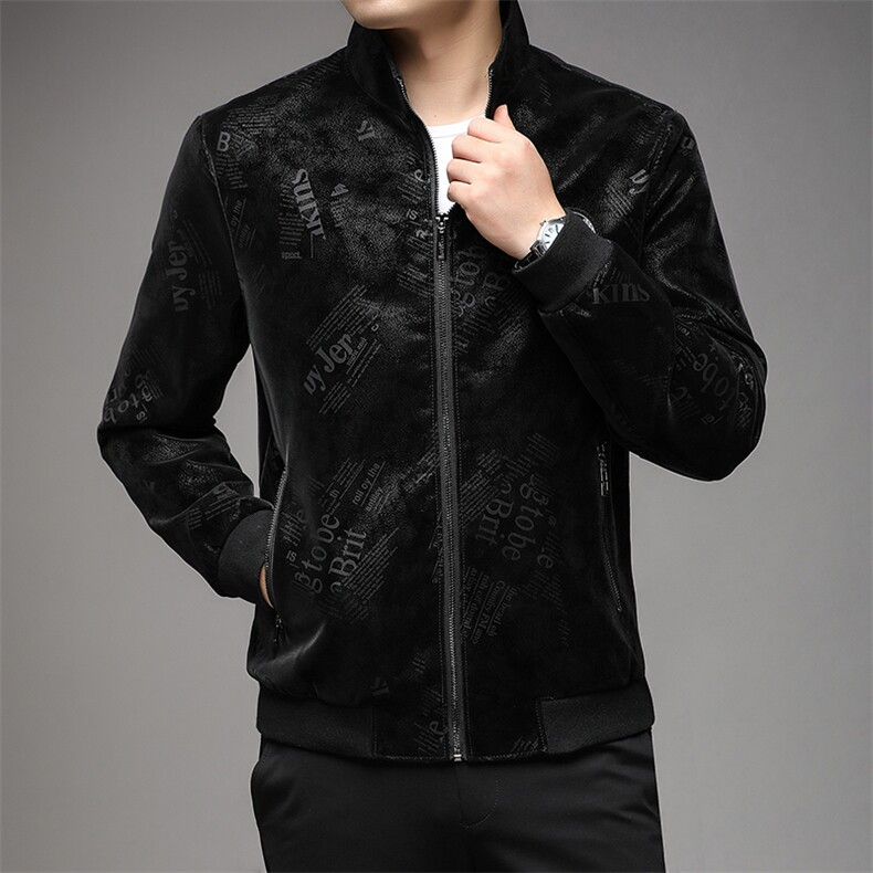 工装外套男士春秋季2023新款潮流上衣服男装潮牌仿软皮衣夹克,男装皮衣,电商B212（原钱塘6029）