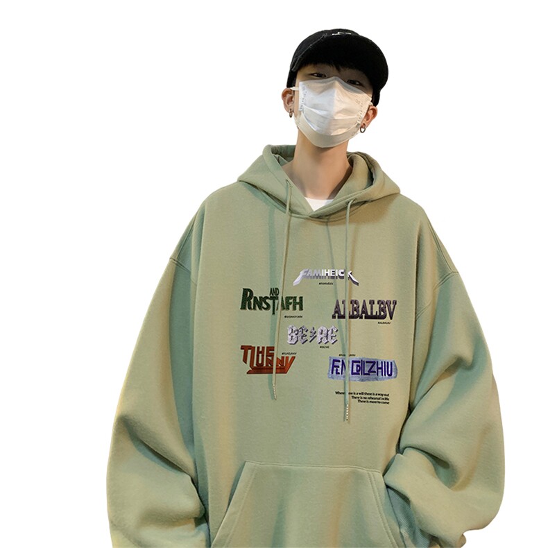！连帽圆领卫衣男装港风帽衫男LM163-P35,男装卫衣,电商B367