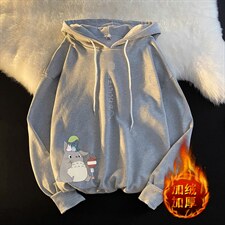 WY2152-P35加绒款-P40纯棉连帽卫衣男大码运动帽衫宽松薄外套男，男装卫衣，电商A040
