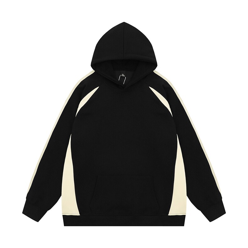 光板 得物\唯品二开 撞色拼接插肩袖连帽卫衣A92 P40图片