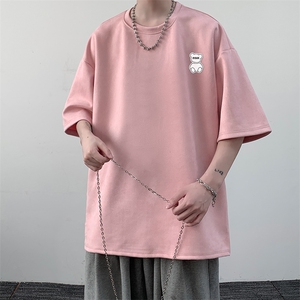 麂皮绒短袖t恤男大码半袖男 JD82292-P25图片