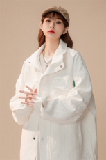 INCLEA美式复古工装外套男春秋新款潮牌压花设计宽松大码夹克，女装短外套，星座226-2