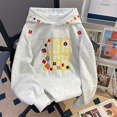 万针刺绣结构设计重磅秋冬全棉高品质美式高街连帽卫衣外套Y7705，男装卫衣，电商A486