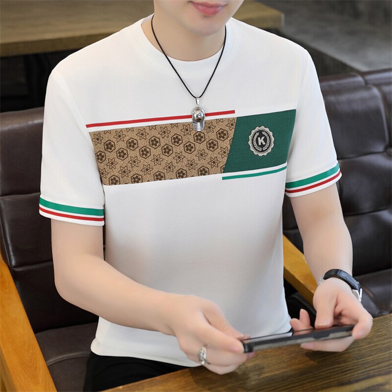 夏季新款男士短袖圆领时尚休闲青年修身短袖T恤上衣L1317-P27,男装T恤,星座310B-3