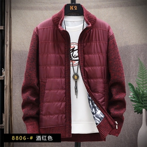 春秋男士百搭立领针织开衫修身毛衣外套加绒加厚男装 8806-P40图片