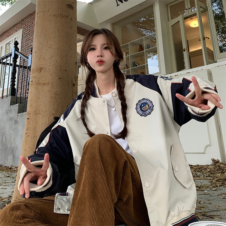 休闲夹克美式风初中高中学生chic高级感短外套C363-80,男装夹克,星座911-2(原星座613-2）