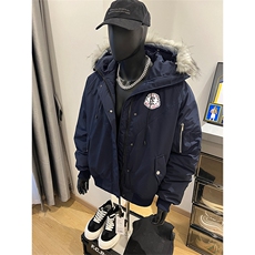 毛领派克服棉衣冬季情侣保暖棉服外套XZ514-2-MY006-P118，男装棉衣，星座514-2(原B239)