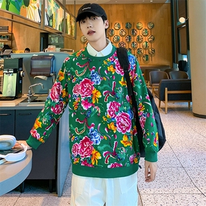 W2情侣大码衬衫领假两件卫衣外套学生班服团队新中式表演出汉服潮,心灵感应少女穿搭学生图片