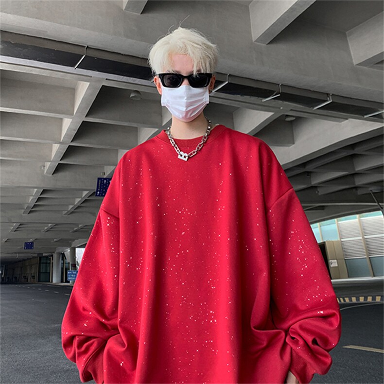 抖音得物高品质重磅全棉二开支持退换 360克满天星圆领卫衣 CM09图片
