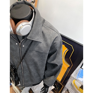 自拍图 现货 抖音可送样衣PU皮衣 聚酯纤维 YK86027-P65图片