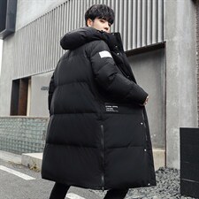 长款潮牌连帽时尚韩版学生户外修身大码男白鸭绒羽绒服R3505P160，男装羽绒服，星座301D-5(原星座1415）