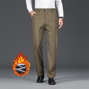 秋冬季加绒男士休闲裤男装直筒商务长裤子2501加绒-p45主推 外贸图片