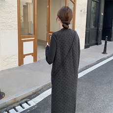数据好有货波点毛呢背心裙套装送包包5256P185K288，女装套装/套裙，2C176