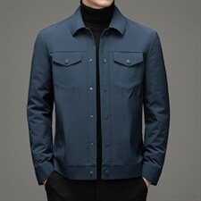 新款冬季鹅绒羽绒服男士休闲翻领中青年外套夹克SNNYR82013-P165图片