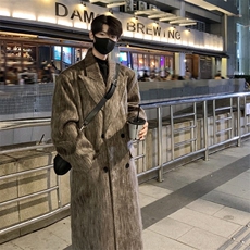 毛呢大衣男中长款韩系秋冬装高级感痞帅炸街风衣外套812F639-P138，男装风衣，星座812