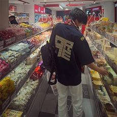 万针全刺绣工艺抖音得物高品质260克重磅纯棉双纱美式高街短袖T恤，男装T恤，电商A486-1