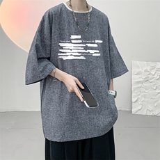 风复古亚麻短袖男棉麻t恤男半袖ZT71445-P35，男装T恤，电商A040