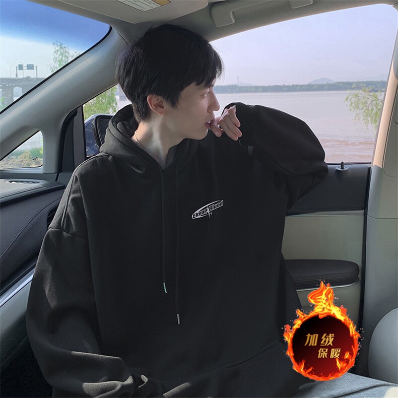 抖音得物供货可提供视频秋冬重磅美式宽松连帽卫衣DL2098,男装卫衣,电商A486