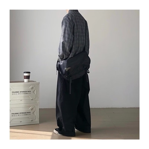 网络图，日系弯刀设计男松紧腰百搭阔腿休闲裤XZ302B-1-Q152 P55图片