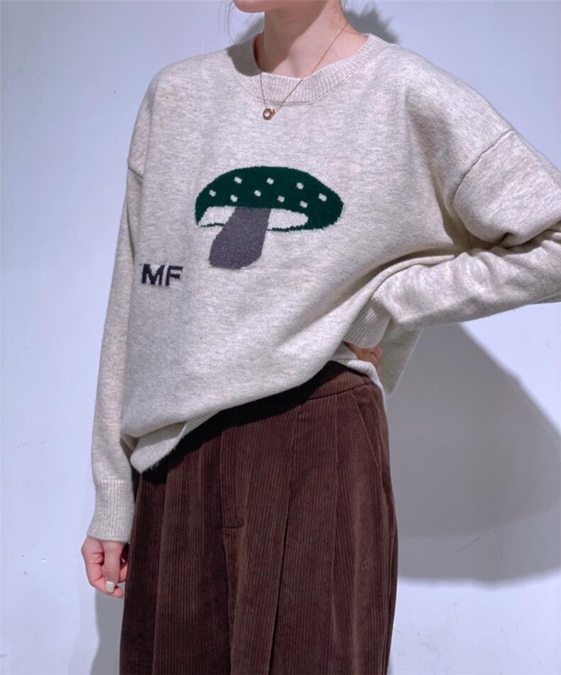 小蘑菇毛衣，女装针织衫/毛衣，驿谷