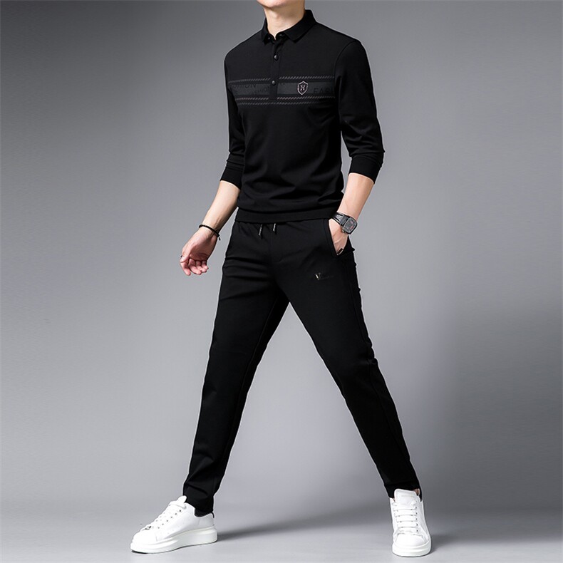 SA9672-2钱塘2020-2简约新款百搭厚款中年男士商务套装P152,男装休闲套装,钱塘207-2