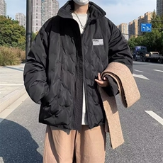 高级感棉服男冬季街头潮牌设计感压褶立领棉衣DH06P100，男装棉衣，星座1116-2