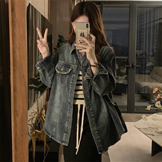 牛仔衬衫外套女流苏毛边上衣春秋新款复古休闲衬衣潮C631-88，男装衬衫，星座911-2(原星座613-2）