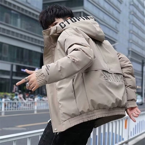 网络图现货连帽棉衣-男士宽松休闲百搭舒适保暖棉服 R9066-P85图片