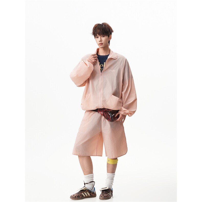 8XL-M特大码冰丝防晒服短裤套装男户外防晒衣运动外套潮TZ102P65,男装牛仔裤,电商D206-1