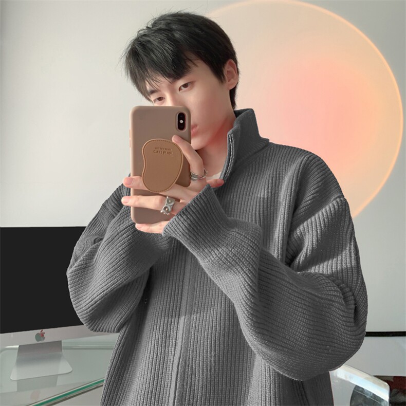 秋冬拉链开衫立领毛衣XZ608-HM246-特P46，男装针织衫/毛衣，星座608(原A046)