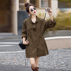 现货2025秋装新款中长款收腰女士显瘦风衣外套，女装风衣，木子恋