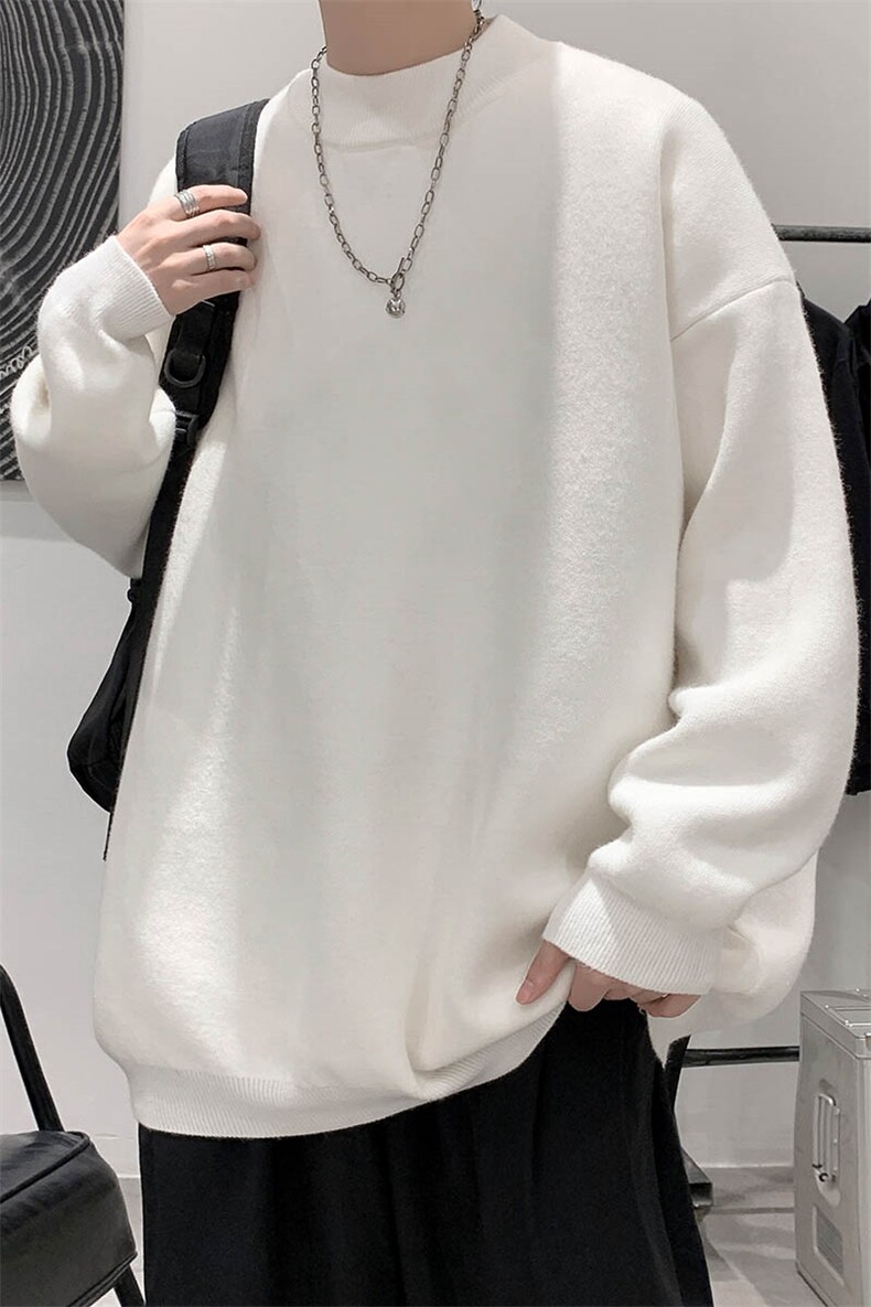 控68半高领毛衣男士大码针织衫男毛线衣男M18099-P45加绒款-P65,男装针织衫/毛衣,电商A040