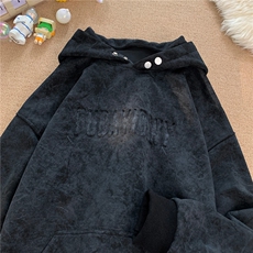 扎染脏脏连帽卫衣男春秋季美式复古hiphop青少年高街潮牌休闲衣服，男装卫衣，星座815A
