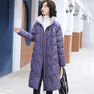 中长款羽绒服女2020年冬季新款韩版宽松白鸭绒时尚外套图片