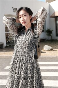 【现货】韩版碎花连衣裙ML，女装连衣裙，易霏金熙