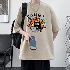 麂皮绒短袖t恤男大码半袖男JD82405-P25，男装T恤，电商A040