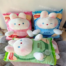 沃州毛绒玩具 零食兔子抱枕