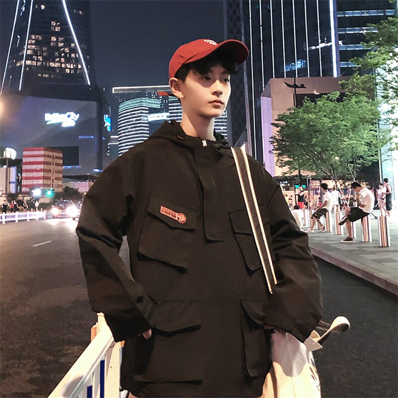 709-M13-P120 19冬款 连帽加厚工装外套贴标休闲冲锋衣羊羔毛棉衣图片