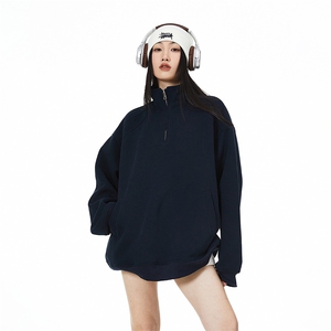 抖音得物高品质二开 25秋冬美式宽松结构设计拉链立领卫衣外套W91图片